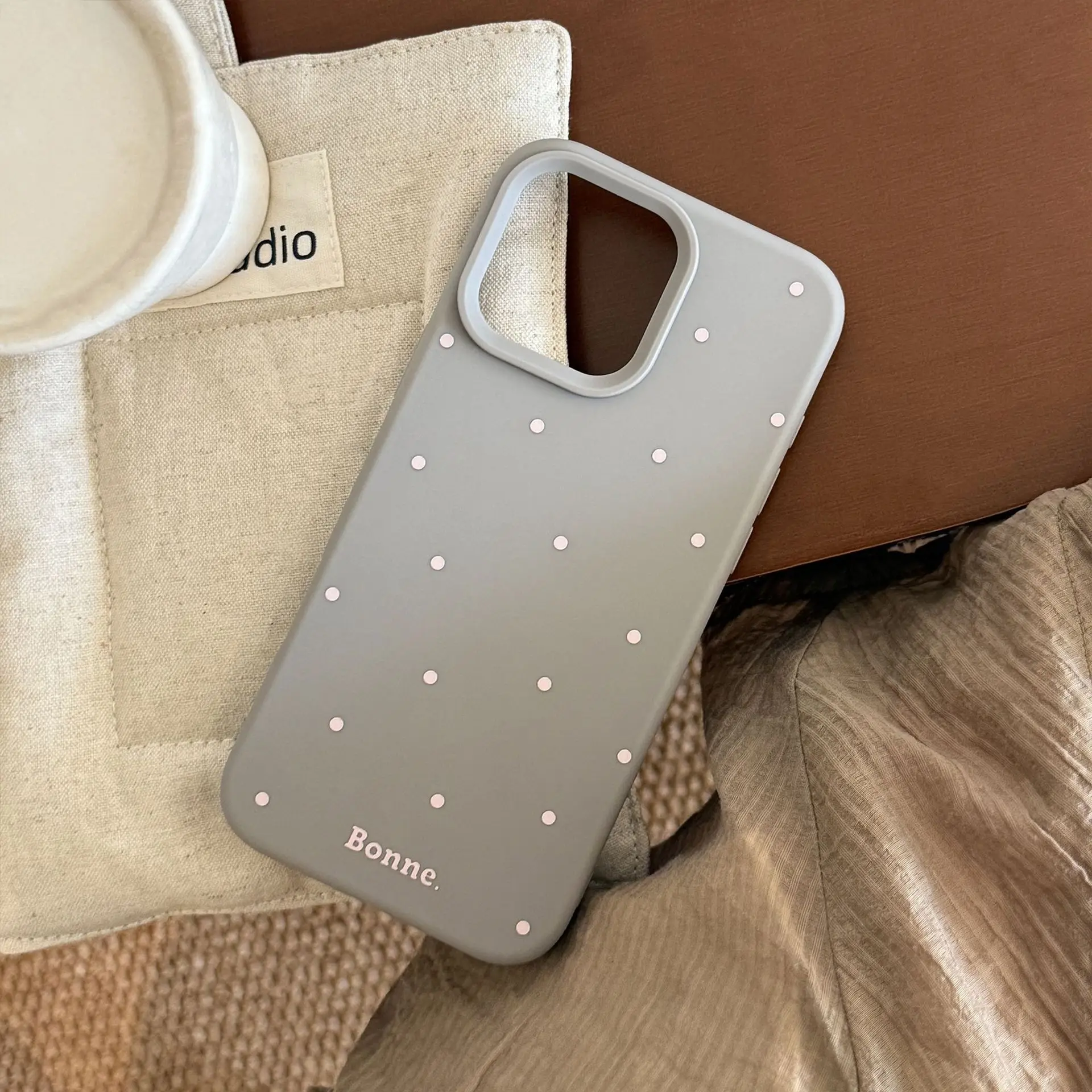 Korean Polka Dot Soft Shockproof Candy Color Phone Case Cover