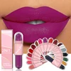 18Color 2 in 1 Sexy Red Brown Matte Liquid Lipstick Double Head Purple Lip Gloss Moisturizer Lasting Waterproof Lip Glaze Makeup