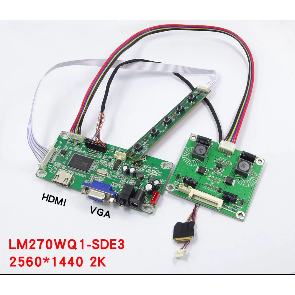 

EDP Controller Board kit for LED MAC 27" LM270WQ1-SDB3 2560*1440 monitor screen HDMI-compatible VGA panel LCD DIY WLED