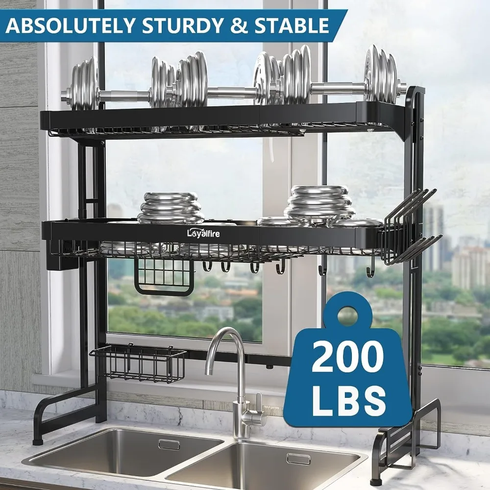 https://ae01.alicdn.com/kf/S3d9e17372d63415f9edd4d3efac1bbaew/Loyalfire-Over-Sink-Dish-Drying-Rack-3-Tier-Adjustable-Length-20-87-37-6-Full-Stainless.jpg