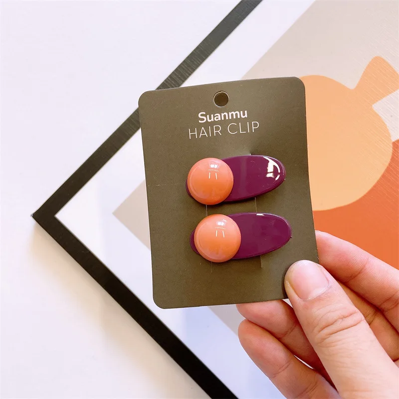 2024 neue Mädchen süße Enten schnabel haarklammer 2 teile/satz haarspangen mädchen kleine Pony Clips Kinder Haarnadel haarspange Haarschmuck mädchen – Detail 7