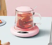 3 vitesses 55 ℃   Sous-verre chauffant USB à température constante, chauffe-tasse thermostatique pour café, lait, mug 3