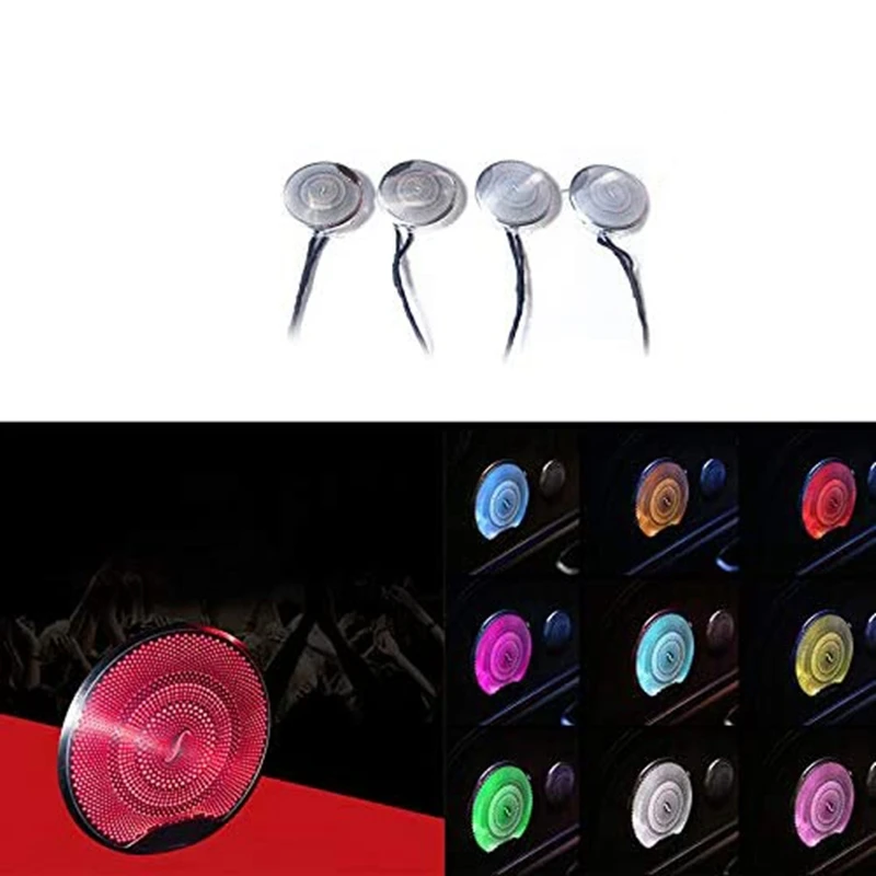 

4Pcs Speaker Light Covers, Synchronous Car Ambient Light