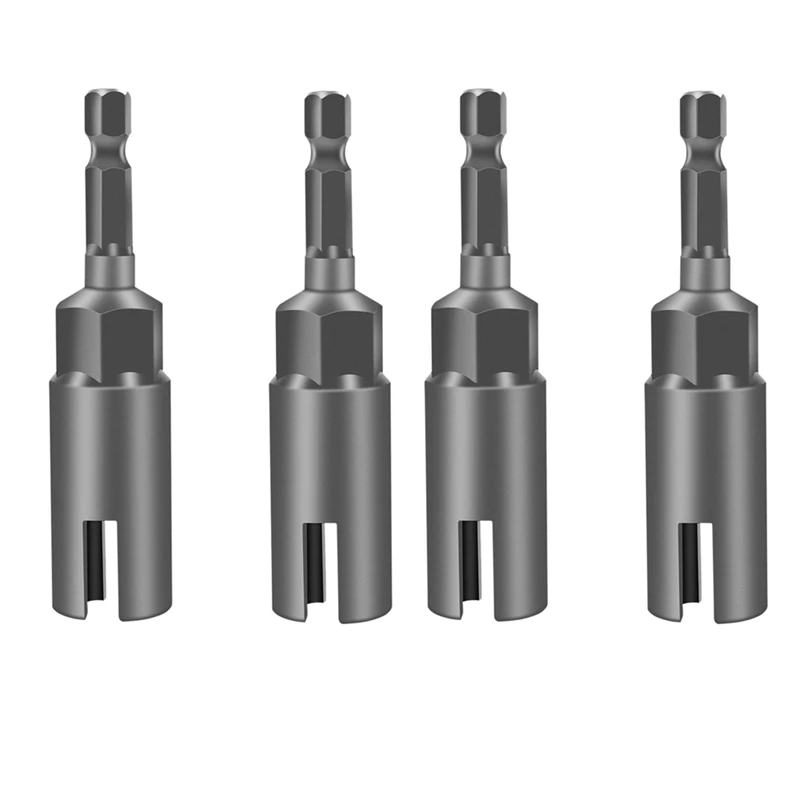 

4 Pack Deep Power Wing Nut Driver, Slot Wing Nuts Drill Bit Socket, Wrenches Tools Set 1/4 Inch Hex Shank