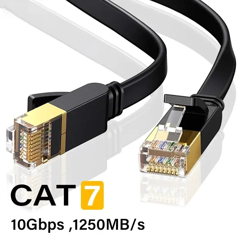 Cat 7 Ethernet кабель Плоский кабель