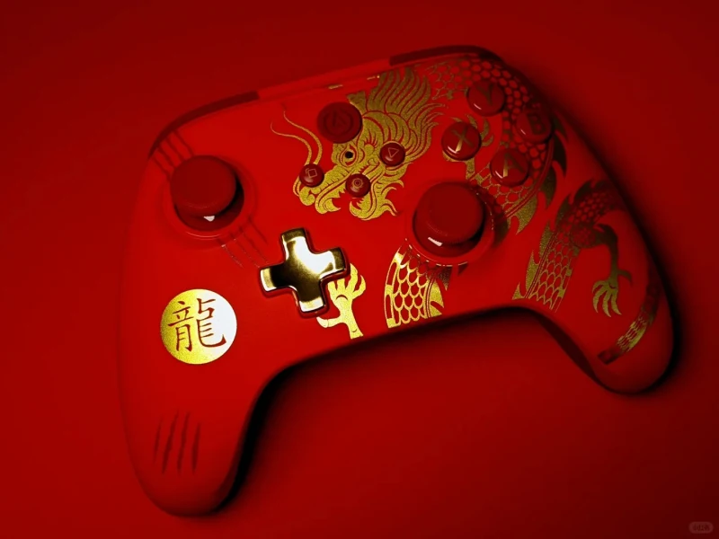 PowerA Dragon Red  Ƽ е, PC    Ʈѷ,  Ȧ Ŀ