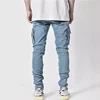New Men's High Street Slim Fit Stretch Jeans Fashion Multi Pocket Cargo Denim Pants Elastic Jogging Hip Hop Trousers Plus Size 2