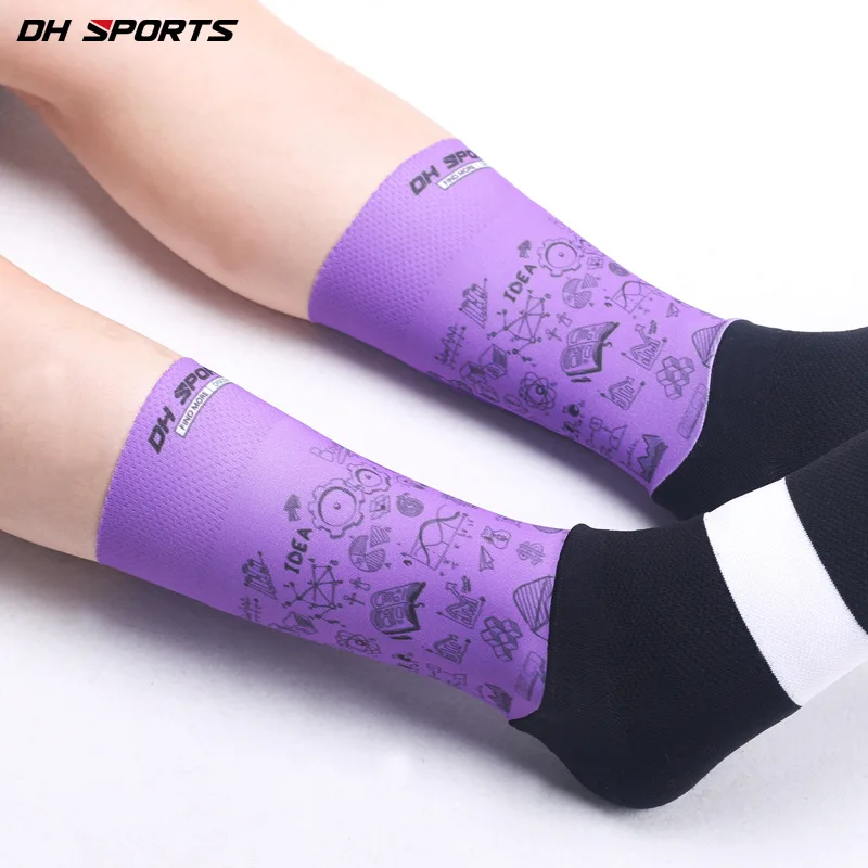 Professional Cycling Socks Men Bicycle Sport Running Bike Socks Knee-High Quick Drying Spring and Summer Breathable MTB Socks