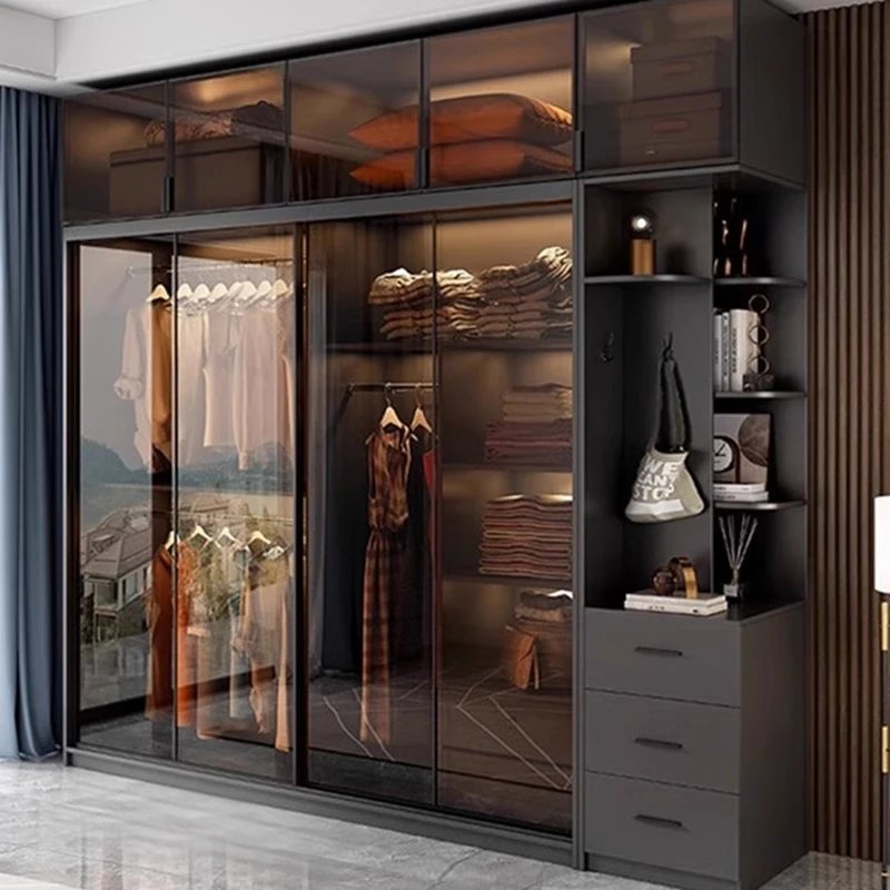 

Closet Organizer Wardrobe Storage Cabinet Luxury Wardrobe Hangers Bedroom Accessories Armadio Guardaroba Salon Furniture SQC