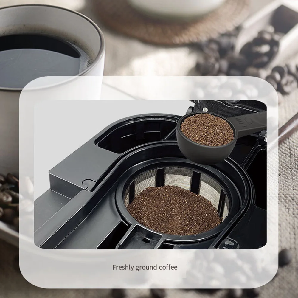 12 Cups Small Coffee Maker Coffee Machine with Reusable Filter Warming  Plate and Coffee Pot for Home and Office - AliExpress