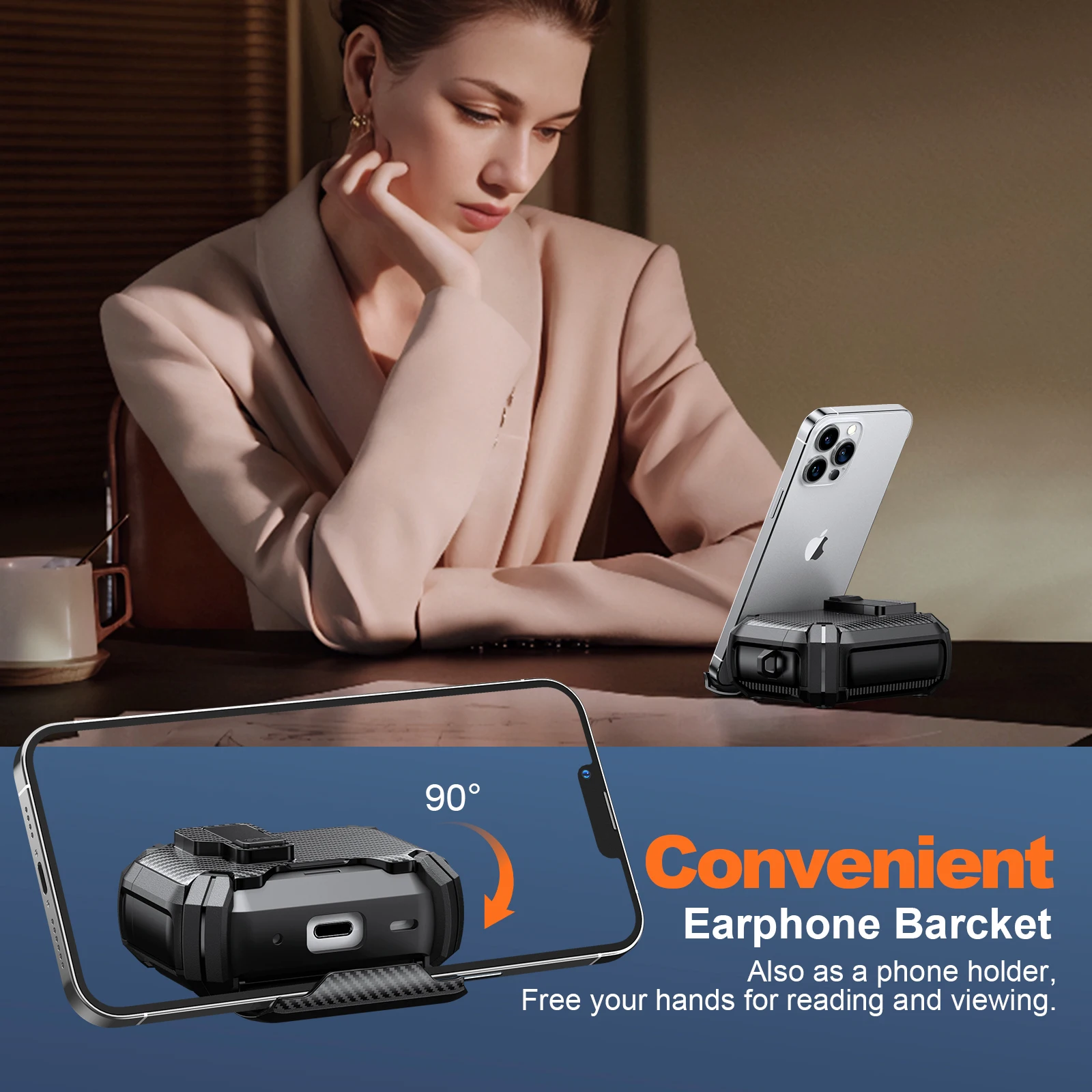 Enhanced Shockproof Security Cover with Phone Holder