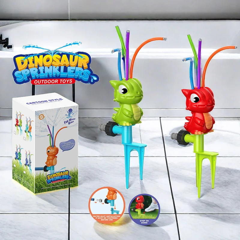 

Вращающийся Динозавр для распыления воды, пластиковый распылитель воды для сада, игрушки для полива, детская игрушка