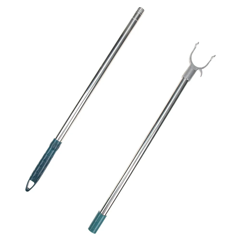 Clothes Rail Balcony Clothesline Rod Poles Outdoors Stainless Steel Reach High Plastic Garment Closet Retractable