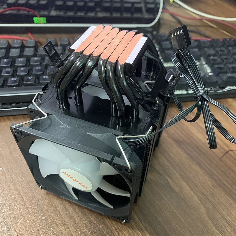 CPU cooler 6 heat pipes 4Pin PC processor tower air cooler for Intel LGA 1700 1200 1150 1151 1155 2011 X79 X99 1366 AM3 AM4 AM5