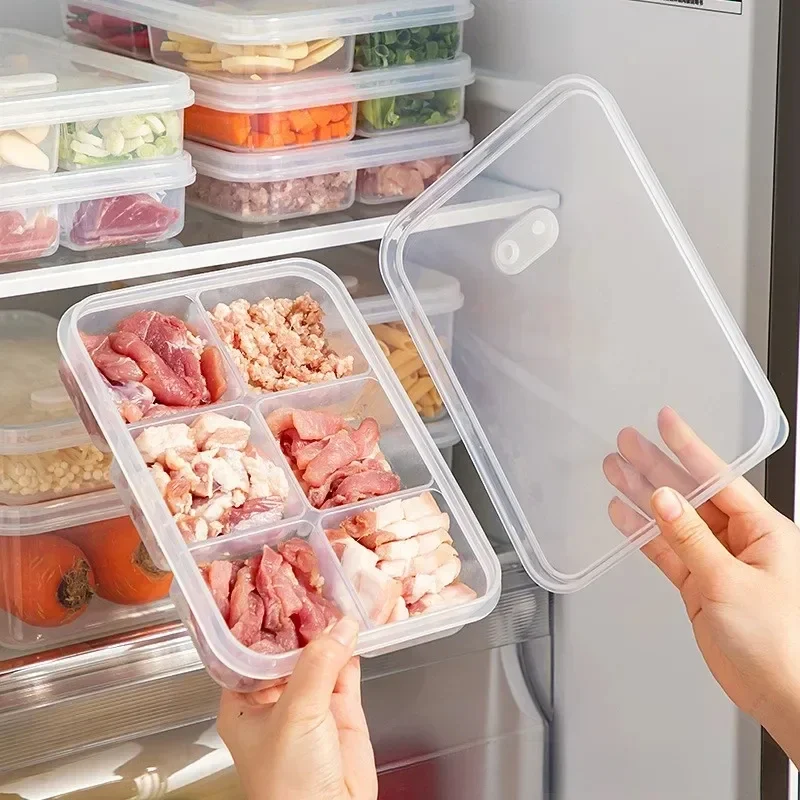 Food Preservative Box Compartment Fruit Vegetable Storage Box Refrigerator Organizer Meat Onion Ginger Kitchen Tool 4