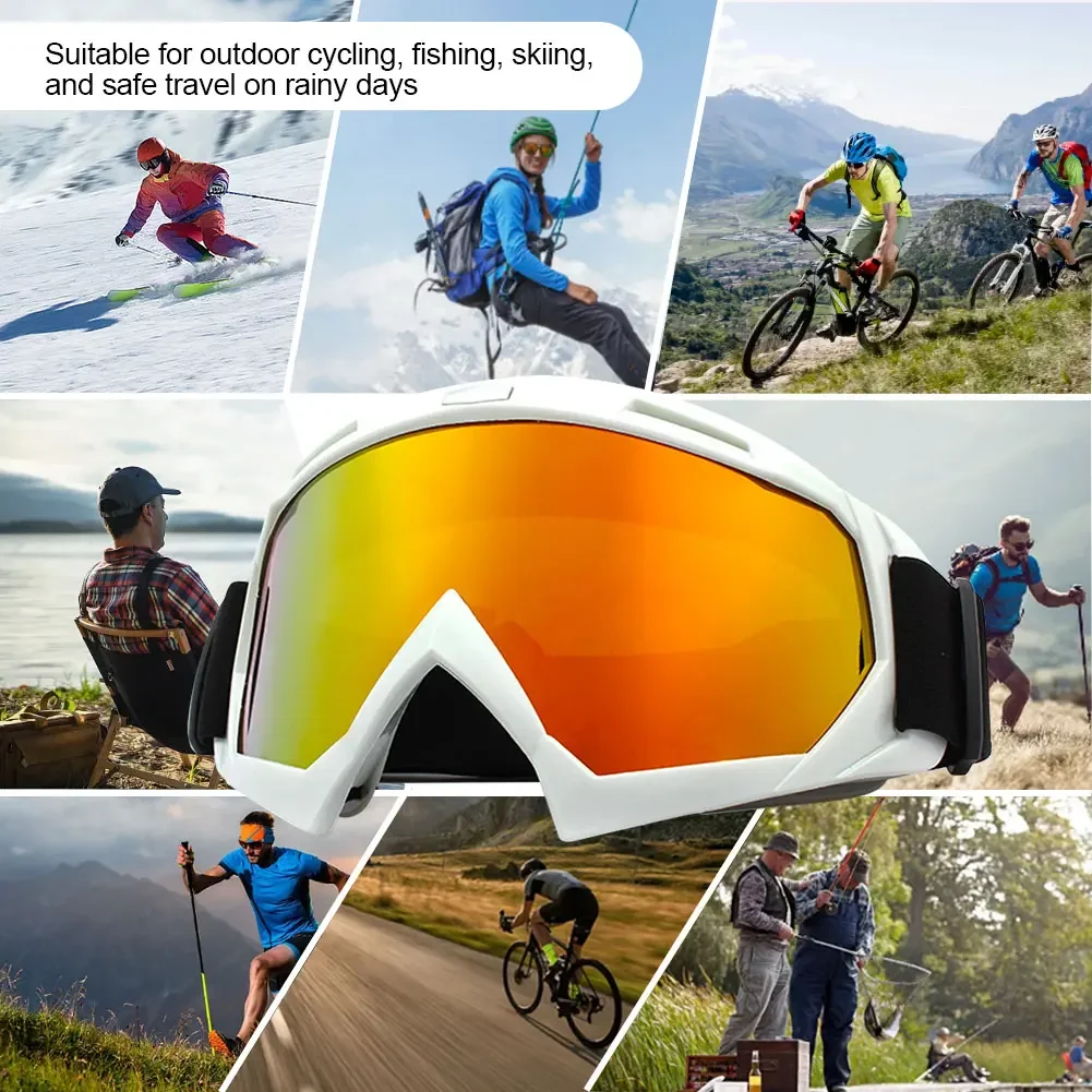 Skiing Goggles Windproof Cycling Motorcycle Goggles Winter Anti-Fog Protective Glasses Snowboard Ski Mask Tactical Sunglasses
