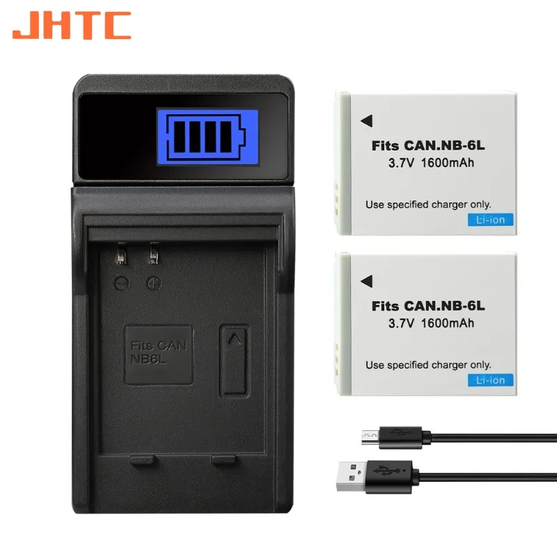 Nb-6L Nb 6L Caricabatteria Per Canon Power-Shot Sx520 Hs Sx 530 600 610 700 710 Ixus 85 95 200 210 105 Batterie Per Fotocamera 1600Mah
