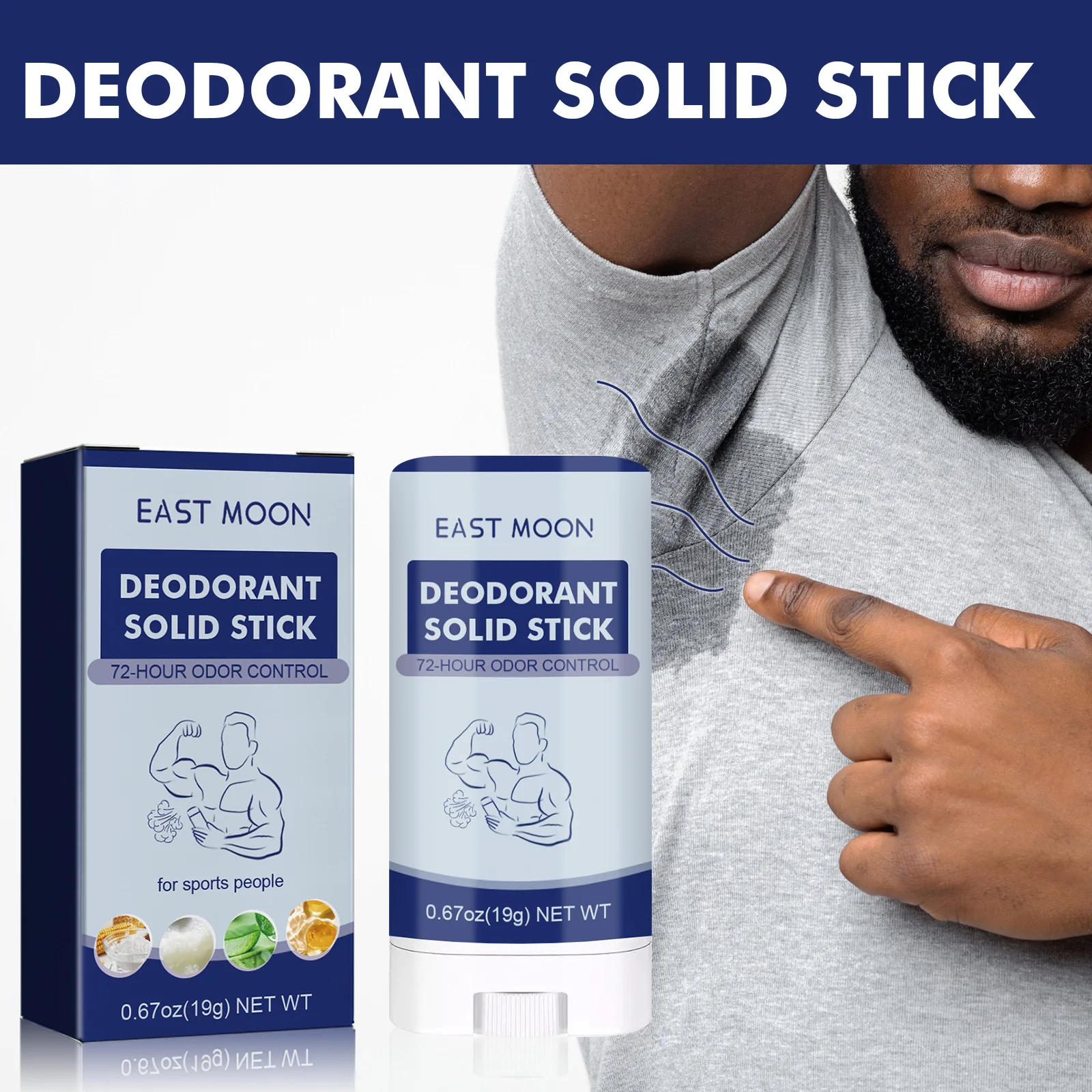 Deodorant for men antiperspirant stick reduce underarm sweating armpit odor remover portable underarms dry body deodorant stick deodorizing stick deodorant stick
