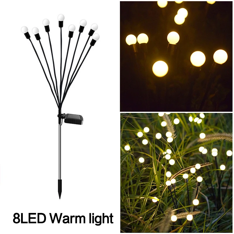 

Outdoor Solar Garde Light LED Firefly Light Waterproof Sunlight Powered Landscape Lights Garden Lights Lawn Garden Decor Light