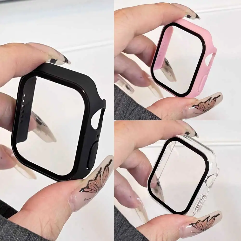 Tempered glass cover for Apple Watch 10 42mm 46mm Matte Hard PC bumper Screen Protector Case iWatch series 10 46mm