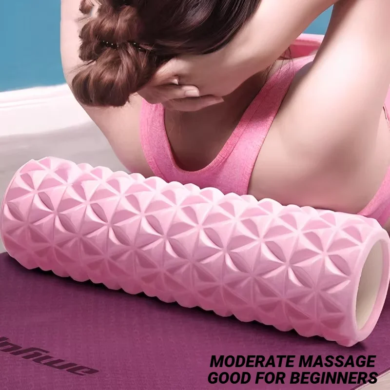 3D Diamond Foam EVA Massage Roller Hollow Yoga Column Fitness Equipment Muscle Physiotherapy Sports Rehabilitation Rolle