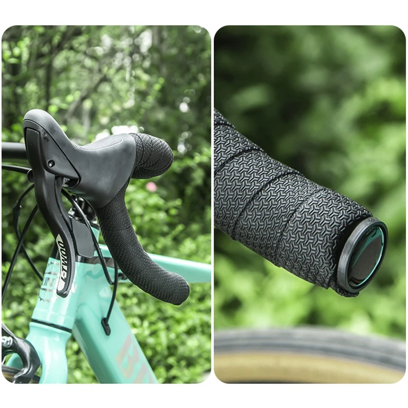 2pcs Bike Handlebar Tape EVA Anti-slip Road Bike Handlebar Tapes Waterproof Steering Wheel Cover Cycling Handle Belt Rubber Tape