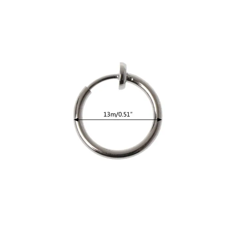 Round Clip-on Hoop Earrings Clips Spring Hoop Ear Rings 13mm For Non-Pierced Ears DIY Earring Making Accessary