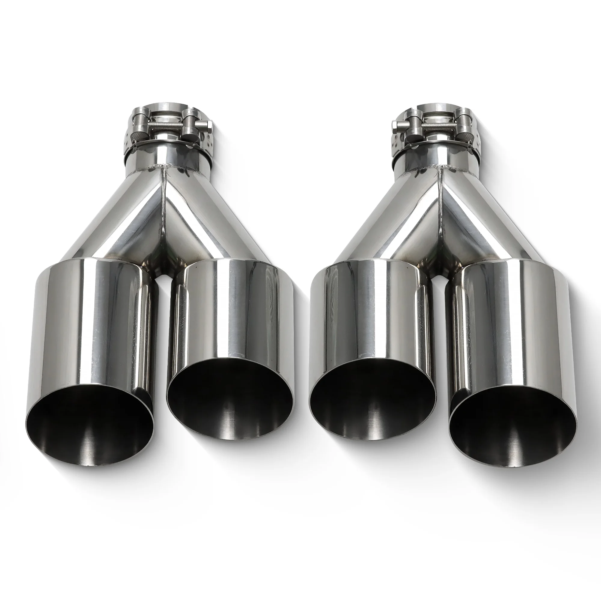 1 PCS ER Dual Exit Stainless Exhaust Pipe exhaust muffler tip exhaust pipe muffler Universal Mufflers Nozzle Decorat exhaust modify and Upgrade
