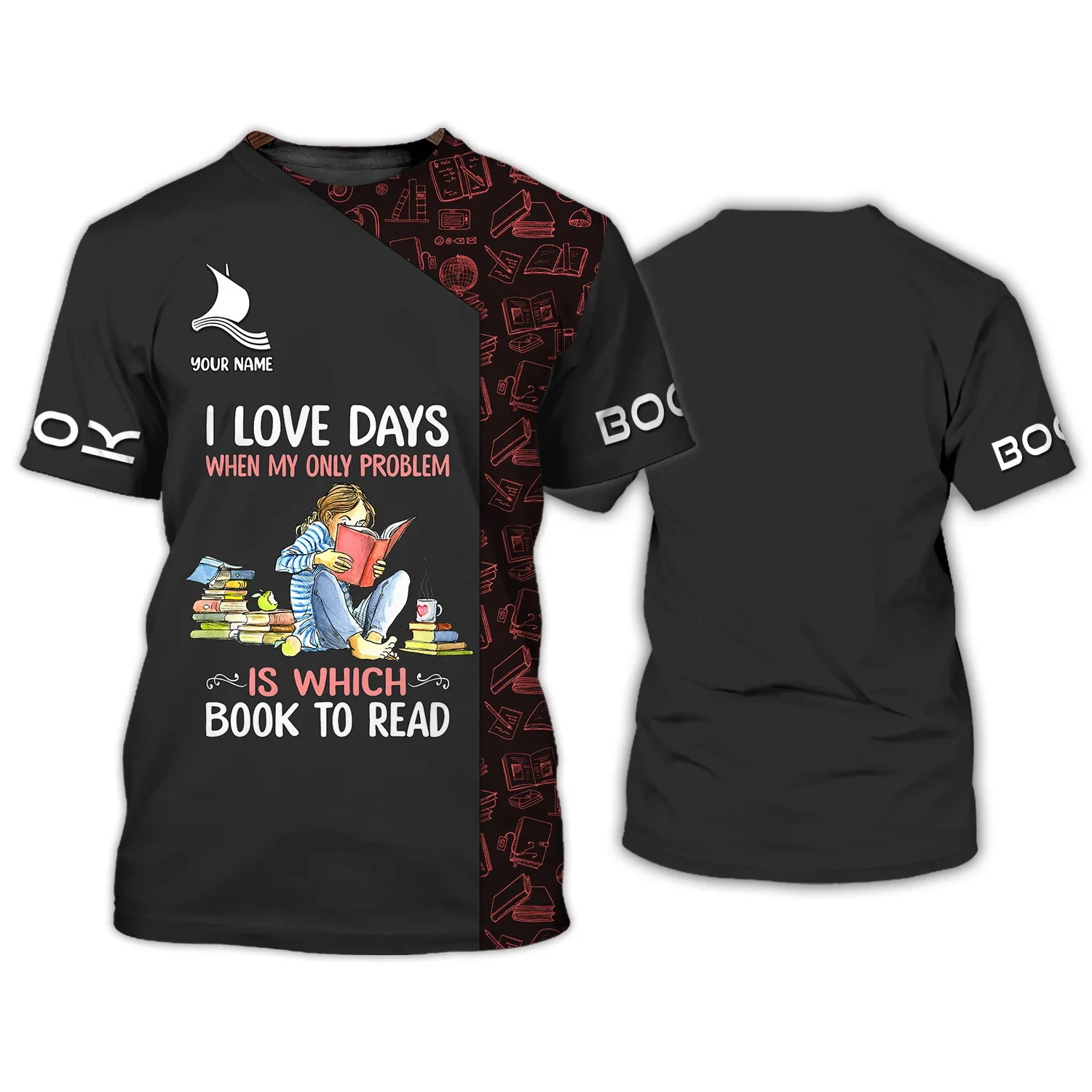 2025, Sommermode, Herren-T-Shirt, Lehrer, personalisierbar, 3D-gedruckt, Unisex-T-Shirt, Wissen, Baum, Bleistift, Bücher, Muster, T-Shirt DW184 – Detail 11