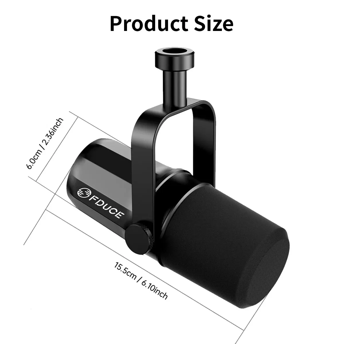FDUCE 동적 마이크 SL40X/SL40 금속 내장 헤드셋 출력 사운드 절연 팟 캐스트, 라이브 방송 및 게임