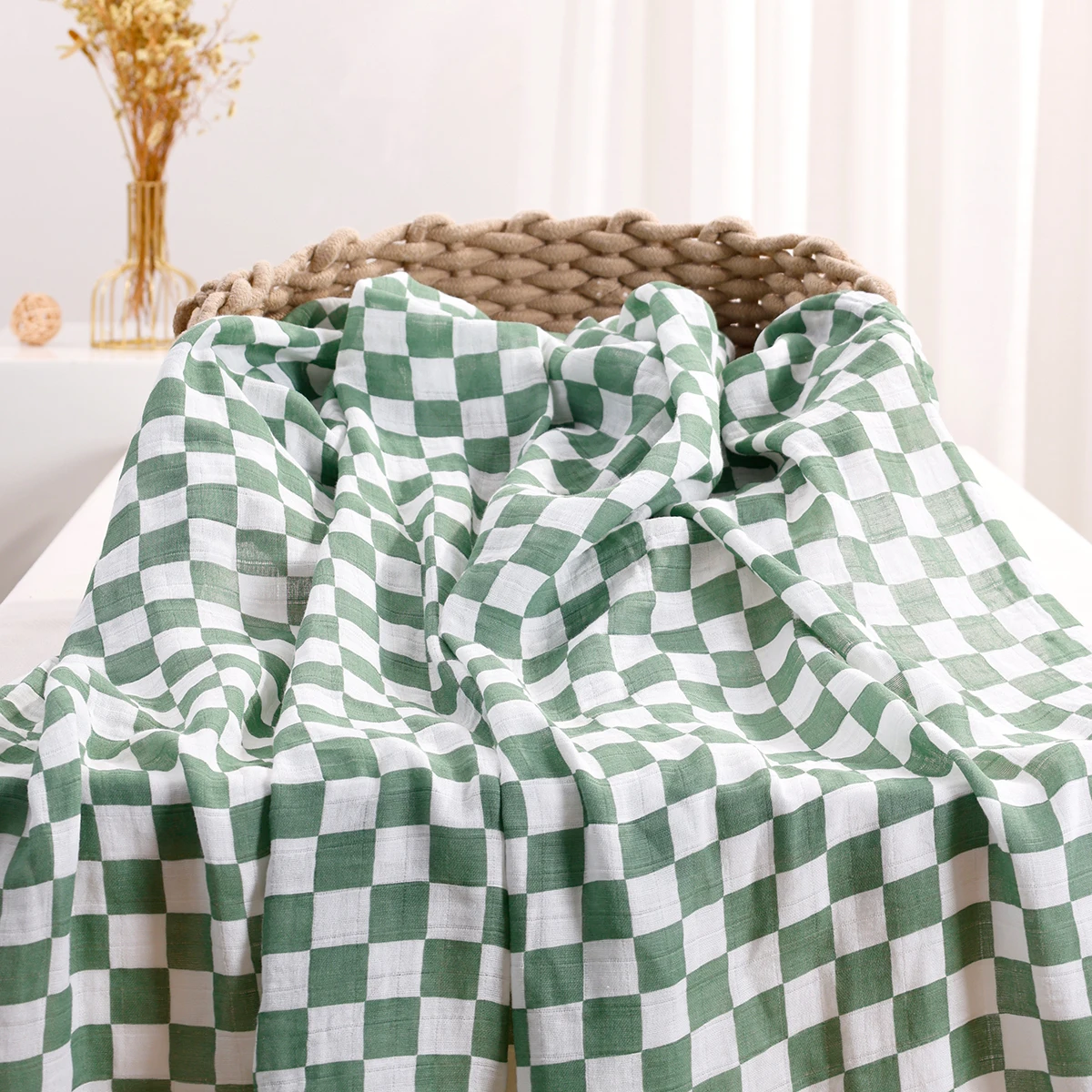 120*110CM Baby Muslin Blanket Super Soft Baby Wrap For Newborn 2