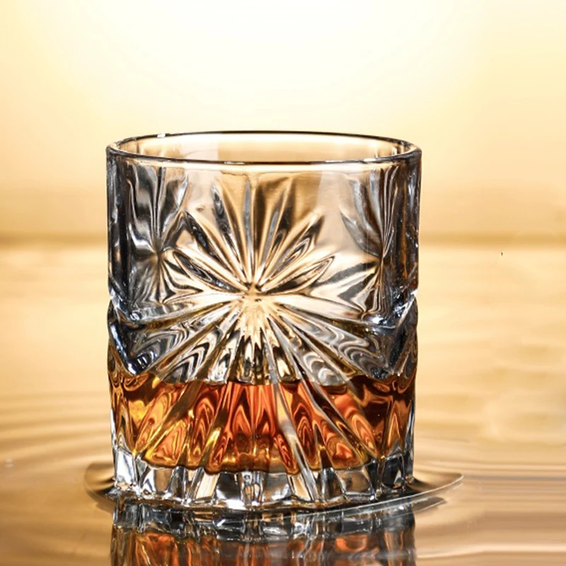 310ml/320ml Cocktail Glass Collins Cups Diamond Flower Painting Drinkware Transparent Crystal Glass Tumbler Coffee Cup Juice Cup