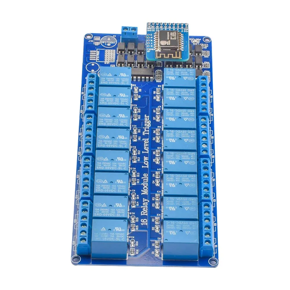 DC5V 12V 16 kanałowy moduł przekaźnika Wifi na pokładzie ESP8266 moduł WIFI mikrokontrolery interfejs przekaźnik mocy dla Arduino 12 S3d9f9c31097d42fb87b62f5fd8dc6597Z DC5V 12V 16 kanałowy moduł przekaźnika Wifi na pokładzie ESP8266 moduł WIFI mikrokontrolery interfejs przekaźnik mocy dla Arduino