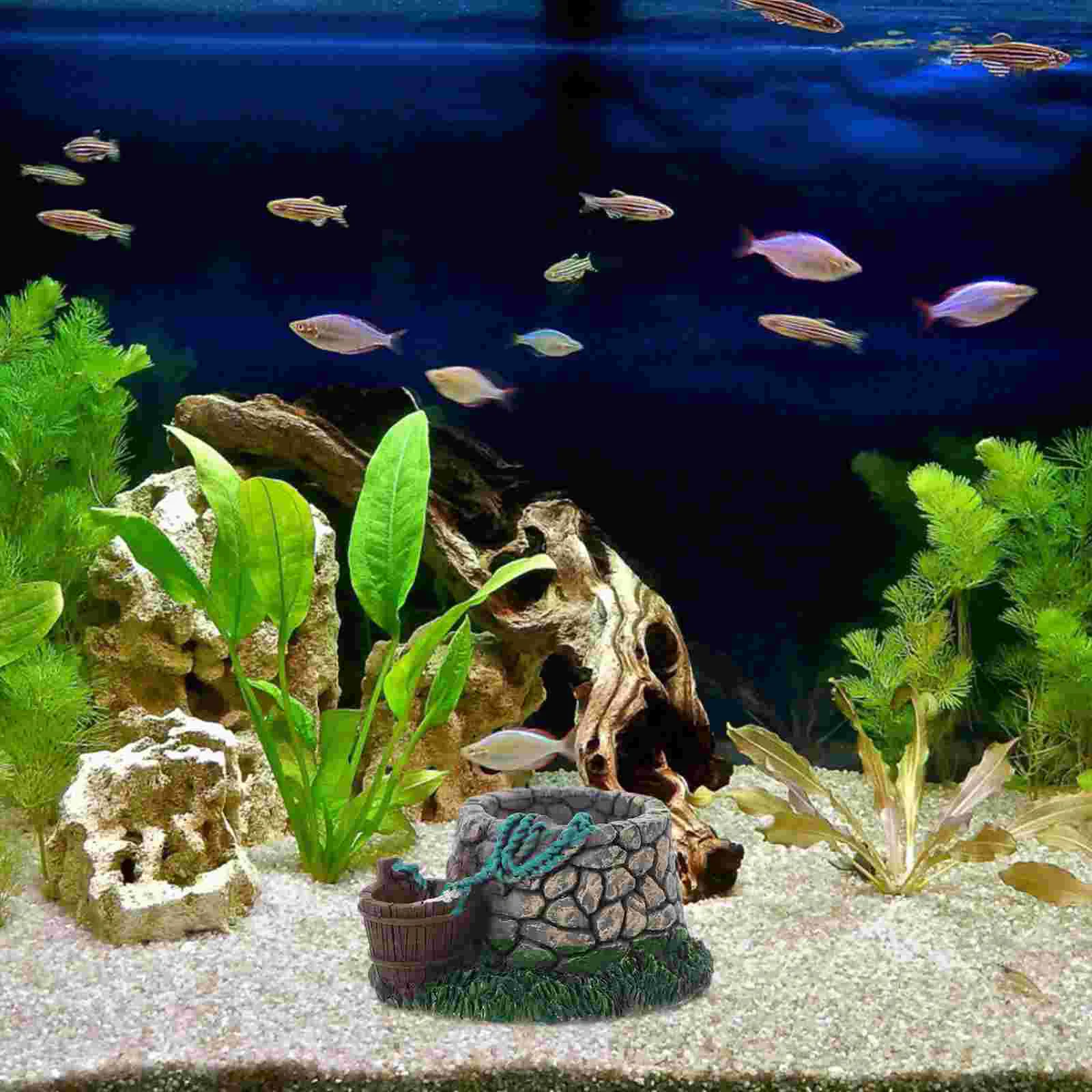 Succulent Flowerpot Decoration Betta Fish House Decorations for Tank Hideout Aquarium Small Terrarium