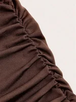 Solid Bodycon Ruched Long Skirt Women Sexy Black Elastic Elegant High Waist Mermaid Maxi Skirts Summer Streetwear - Image 4