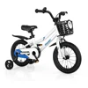 Children's Bikes for Ages 3-8, 12-20 Inch, with Removable Training Wheels, Handbrake, and Rear Brake, Including Basket