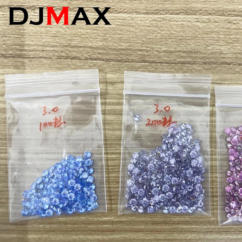 Wholesale 1ct Loose Moissanites Stone Small Size 0.7mm~3.0mm D Color White Black Red Blue Moissanite Diamonds For DIY Jewelry 6