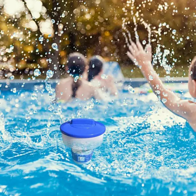 Pool Chlorine Dispenser Floating Chlorine Dispenser Large Capacity Pool Tablet Floater For Chlorine Tablets Cleaning Swimming 2