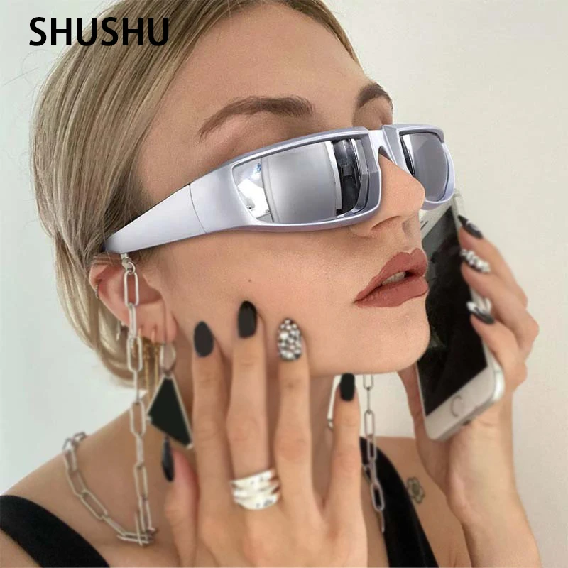 

Новинка 2022, модные женские солнцезащитные очки Y2K, мужские очки для верховой езды в стиле панк, брендовые дизайнерские солнцезащитные очки с защитой UV400