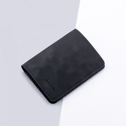 Unisex Fashion Card Holder and Coin Purse - Black/Gray Two - Fold Wallet (Black)