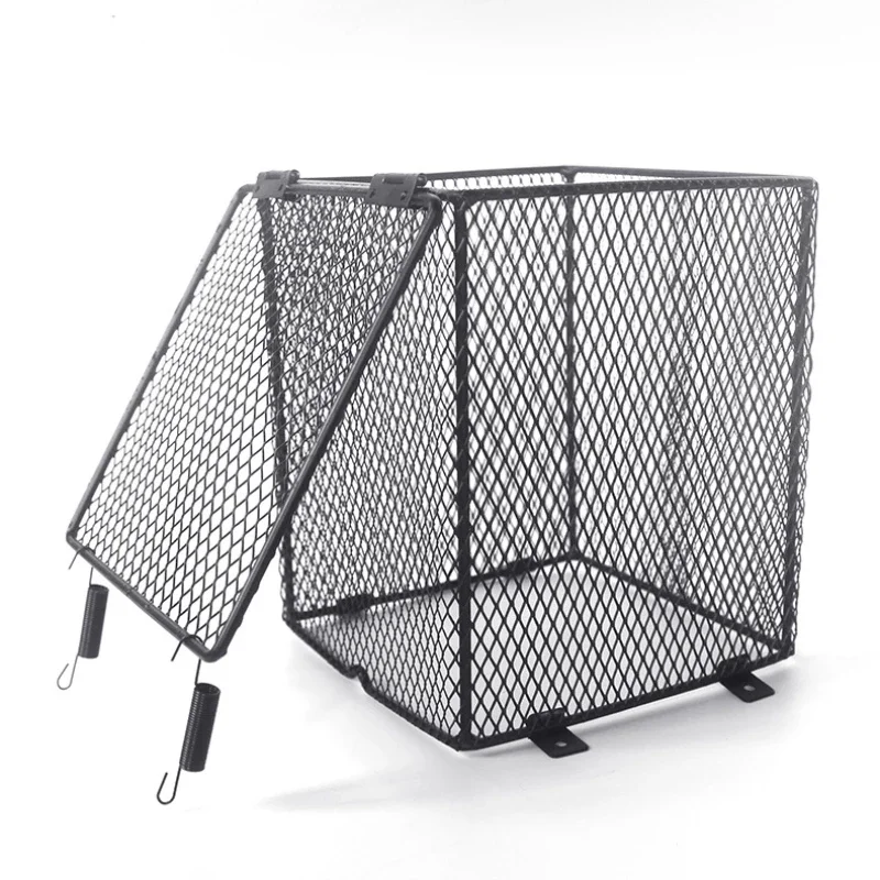 Reptile Anti-Scalding Lampshade Reptiles Pet Heating Lamp Bulbs Mesh Cover Round & Square Shape for Turtle Snake Lizards