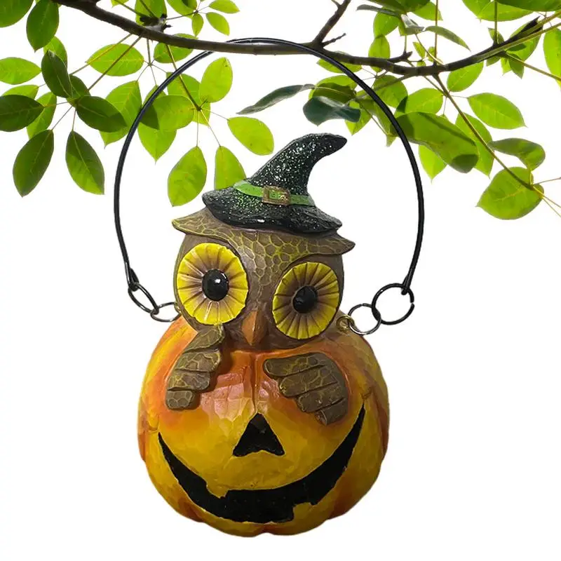 

Halloween Pumpkin Lantern LED Owl Lamp For Kids Bedroom Halloween Lantern With Carrying Handle Courtyard Decor Patio Pathway