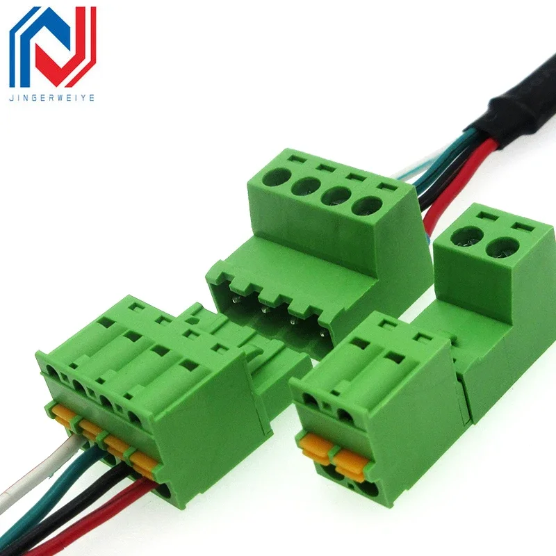 

2sets 2EDG 5.08mm Aerial Butt Welding Type 2EDGKD 5.08mm Spring Plug Solder-free Docking Terminal Block Connector 2/3/4/5/6/7/8P