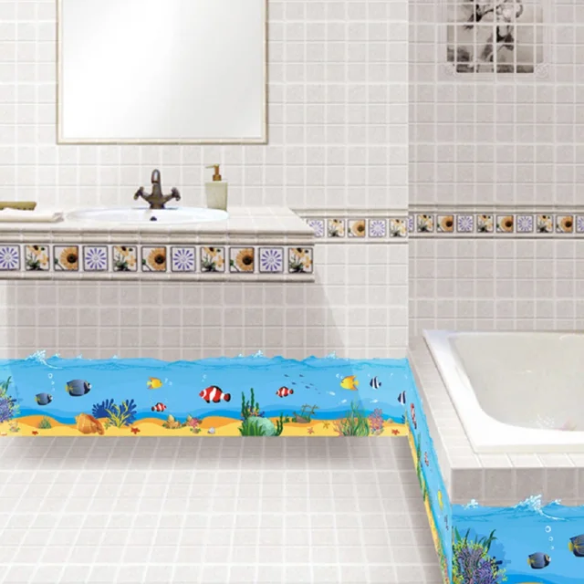 찬란한 수중 세계의 매력으로 아이들의 상상력을 불러일으키는 마법 같은 벽 스티커