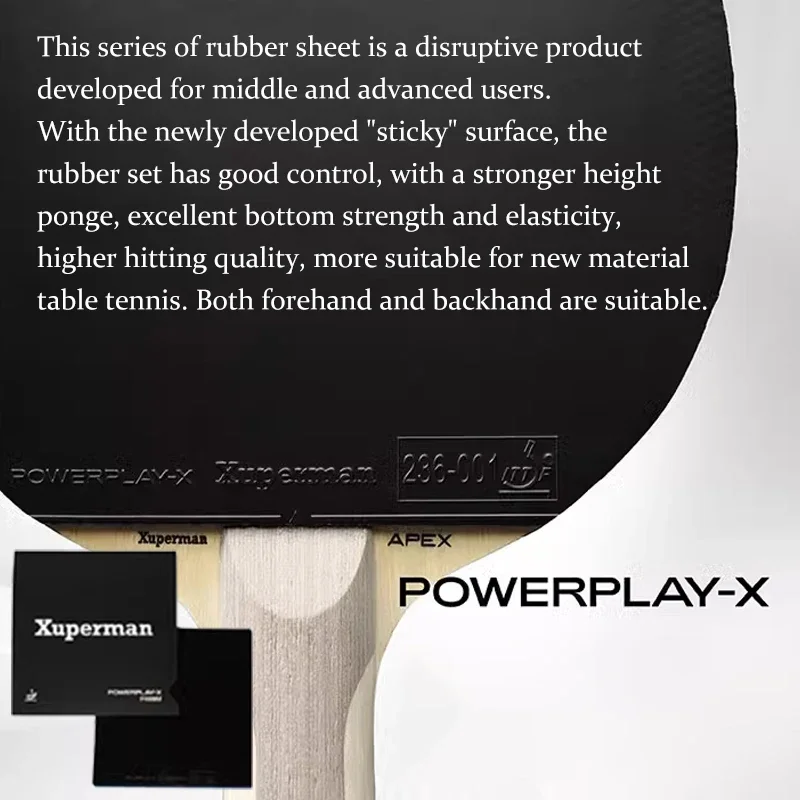 Xuperman Xuxin Table Tennis Rubber Sheet Backhand Forehand Rubber Pips-in Ping Pong with 2.1mm Sponge Fast Attack Loop table tennis rubber