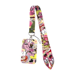 Whimsical Character Lanyard for Keys and ID Badge Holders (Black)