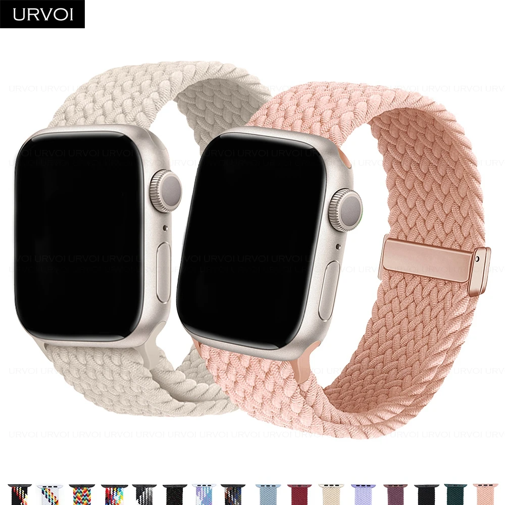 Braided Elastic Nylon Wristband with Magnetic Fold Buckle