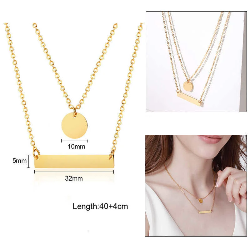 Vnox Freies Gravur Personalisierte Bar Halsketten für Frauen Edelstahl Horizontale ID Mädchen Halsband Spezielle Individuelle Geburtstags Geschenk – Detail 11