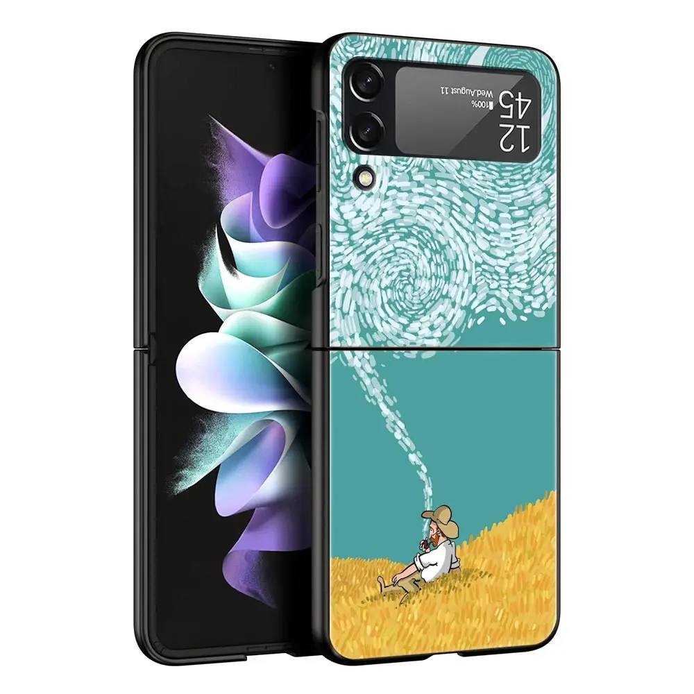 Gift Phone Case - Black Hard PC Shell with Van Gogh Starry Night Art Aesthetic