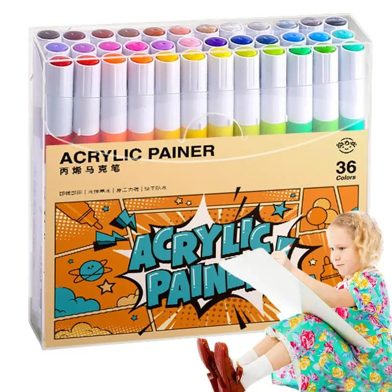 Acrylic Paint Markers Paint Pens For Fabric DIY Crafts Art Supplies With 60  Colors Waterproof Strong Coverage Quick-Drying - AliExpress